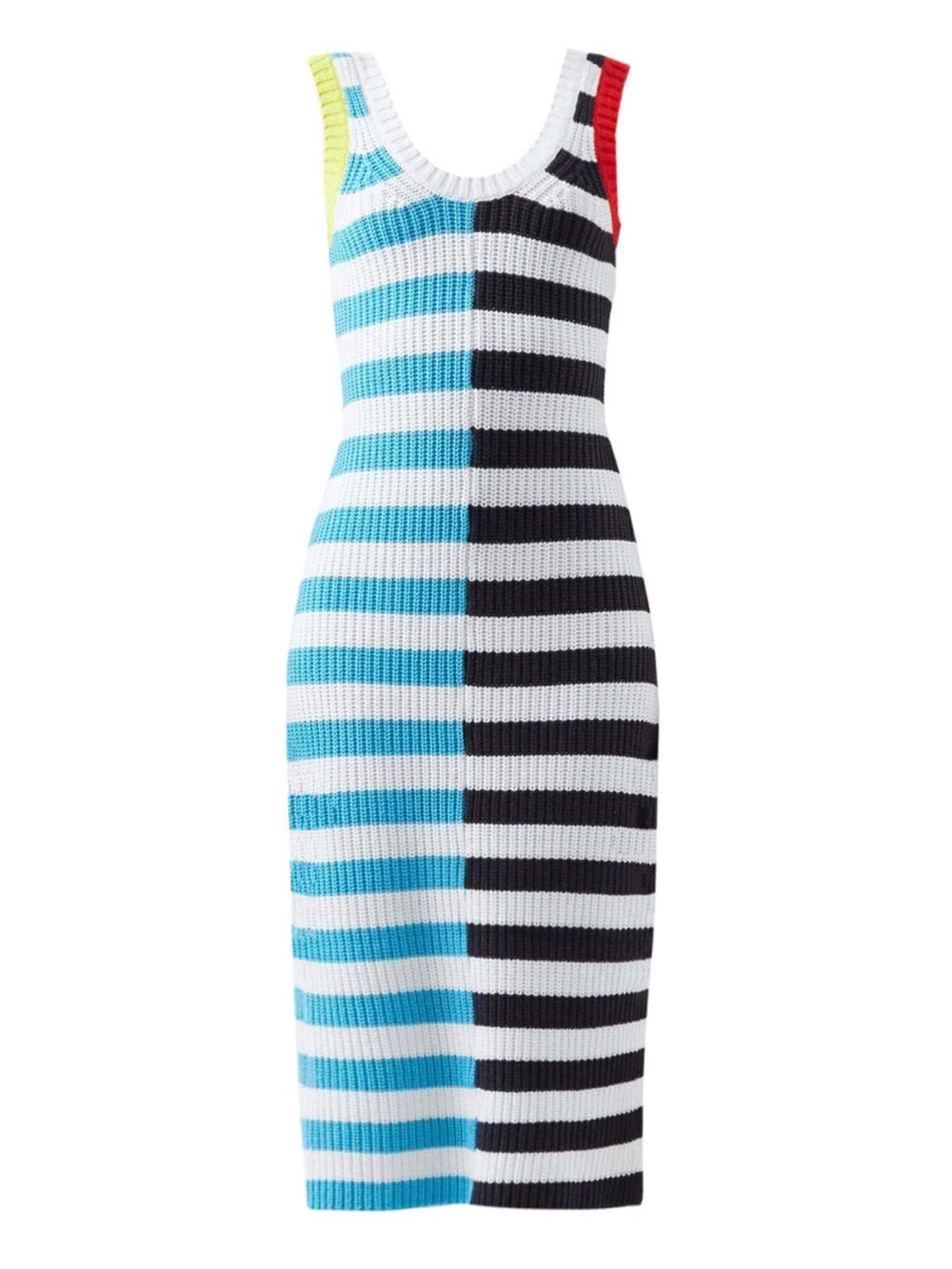 Staud striped Tank Dress in Blue, Black & White